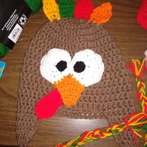 Crochet turkey hat